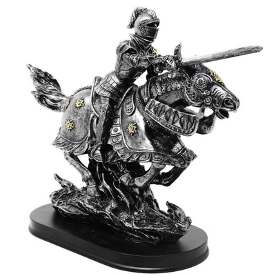 Figur Ritter auf Pferd 31cm – Polyresin, handbemalt – MC-23152