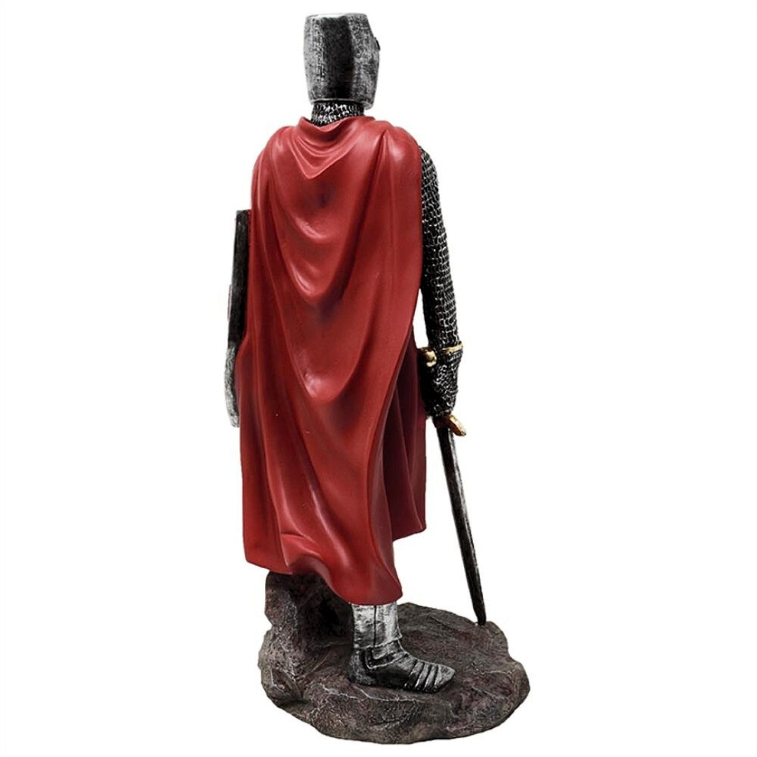 Figurine de chevalier croisé de 30 cm en polyrésine, personnalisable par gravure