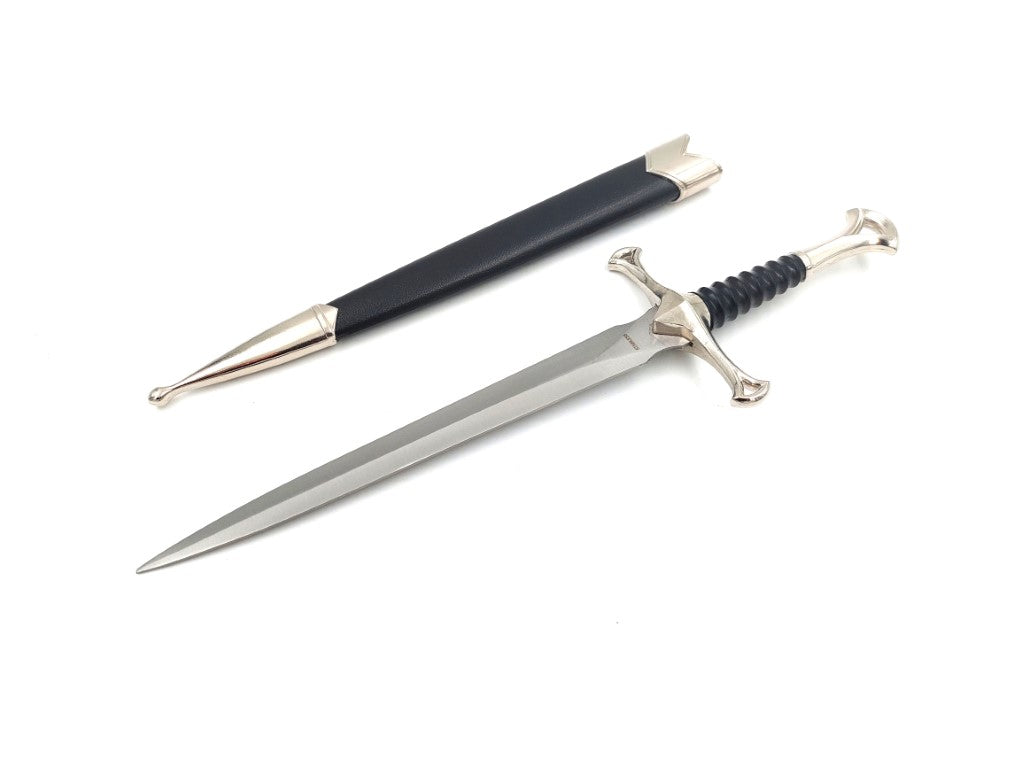35 cm Medieval Knight’s Dagger Replica Made of Stainless Steel with Decorative Scabbard