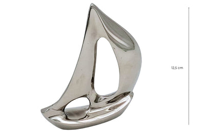 Yacht en aluminium argenté élégant 12,5 cm avec possibilité de gravure