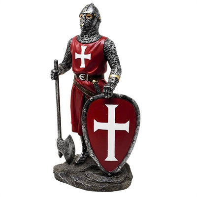 Statuette chevalier croisé 18,5 cm – Polyrésine – MC-23133