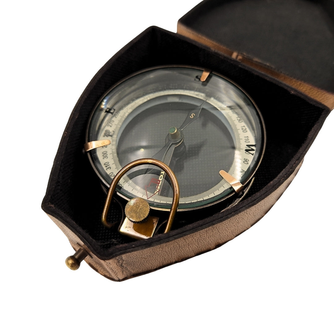 Bussola magnetica - Map Reader in custodia in pelle – Gadget retrò - NC2929
