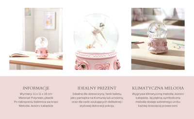 Dancing Ballerina Music Box in a Glass Ball 15cm – MG-963