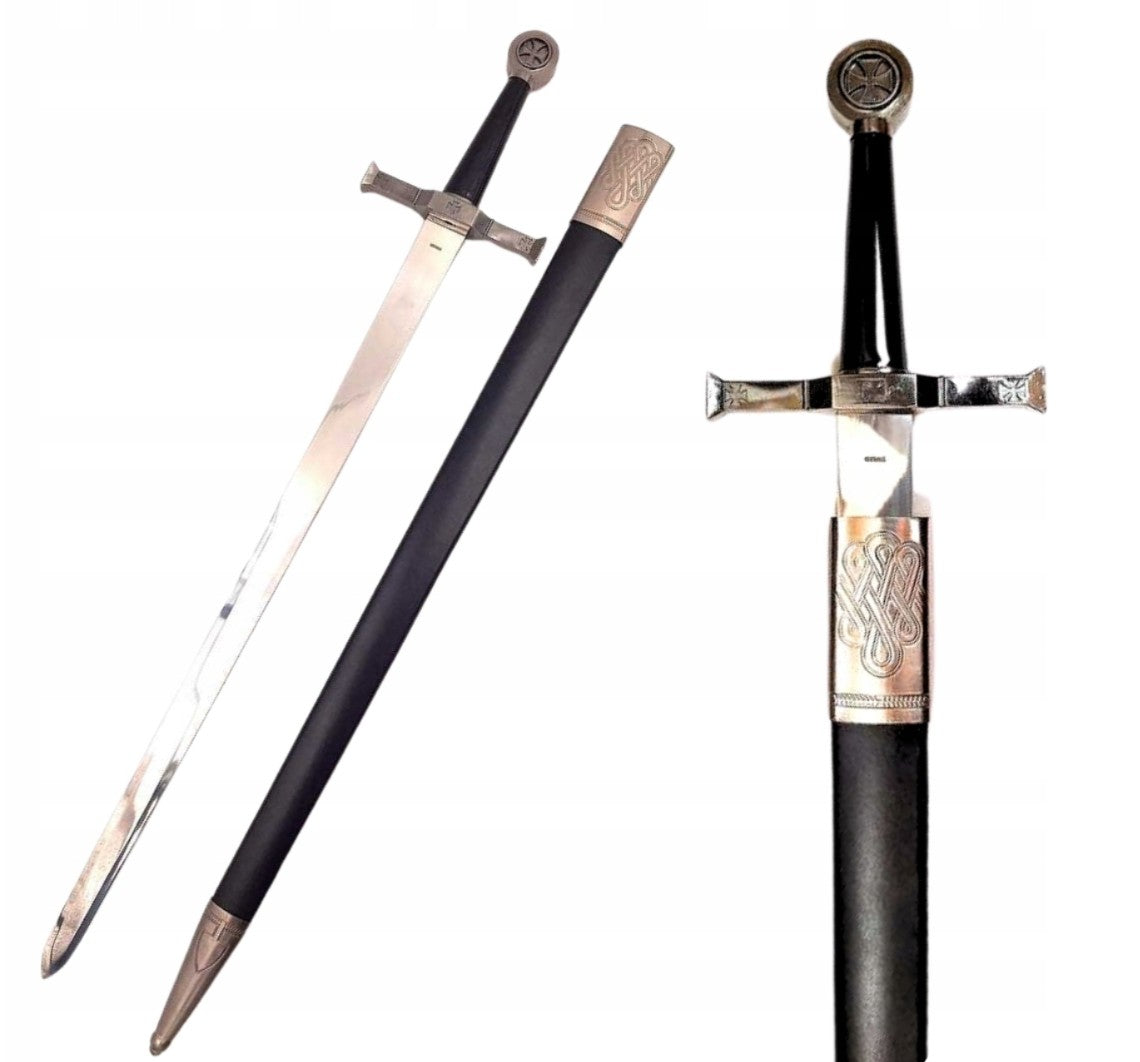 Épée de chevalier en acier 84 cm avec fourreau - Réplique - SW-114