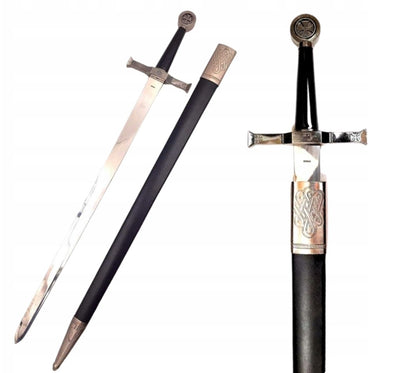 Épée de chevalier en acier 84 cm avec fourreau - Réplique - SW-114