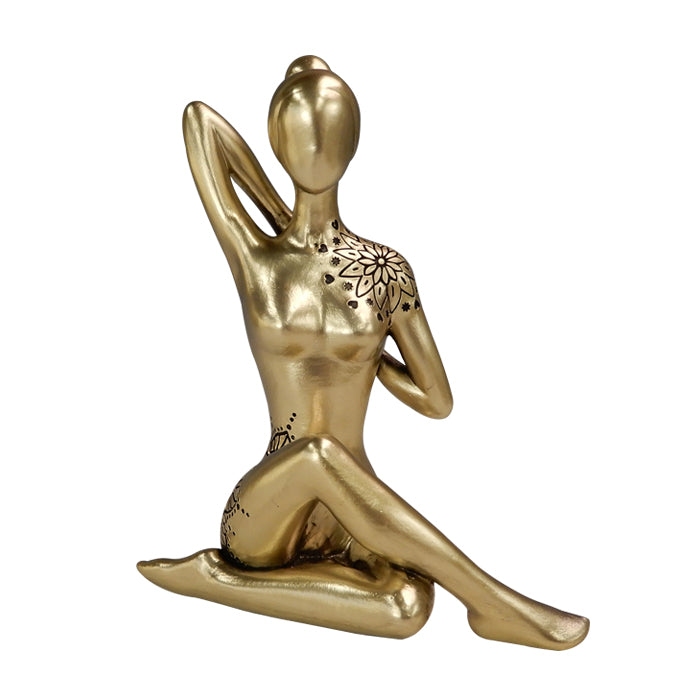 Yoga - goldene Dekofigur – Geschenk für Yoga-Liebhaber - 42721Y2