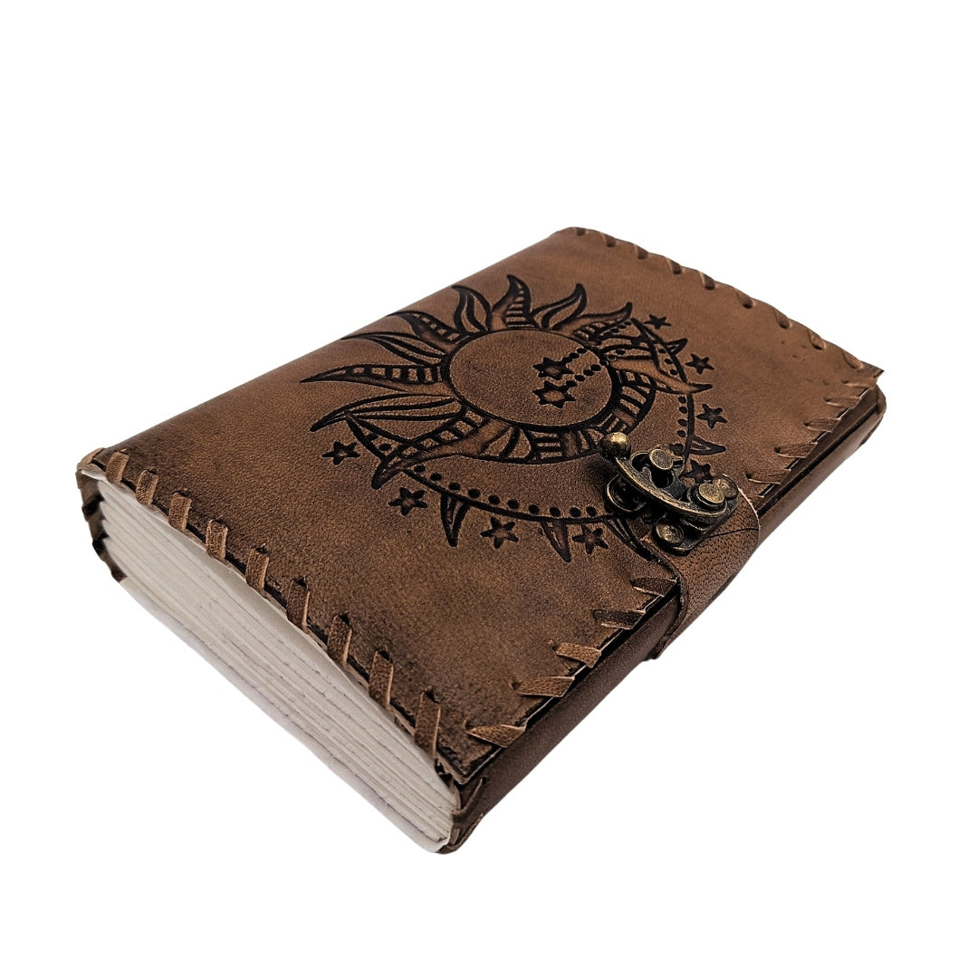 Taccuino in pelle rétro 200 pagine Sole e Luna 200 pagine - AH05