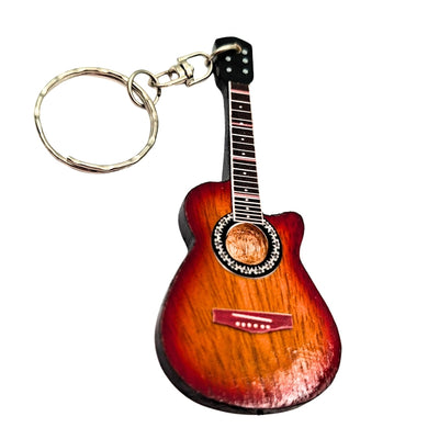 Porte-clés en bois Guitare acoustique - Cadeau pour musicien – SGK-0413
