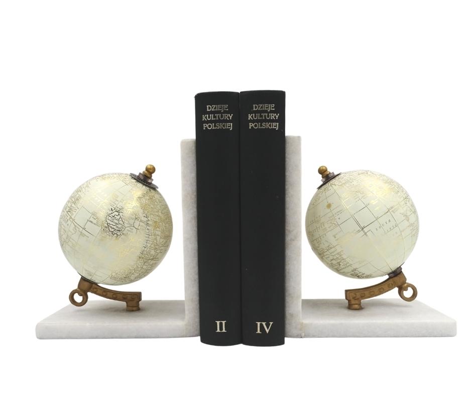 Marble Bookends Globes GLB-85 with Engraving