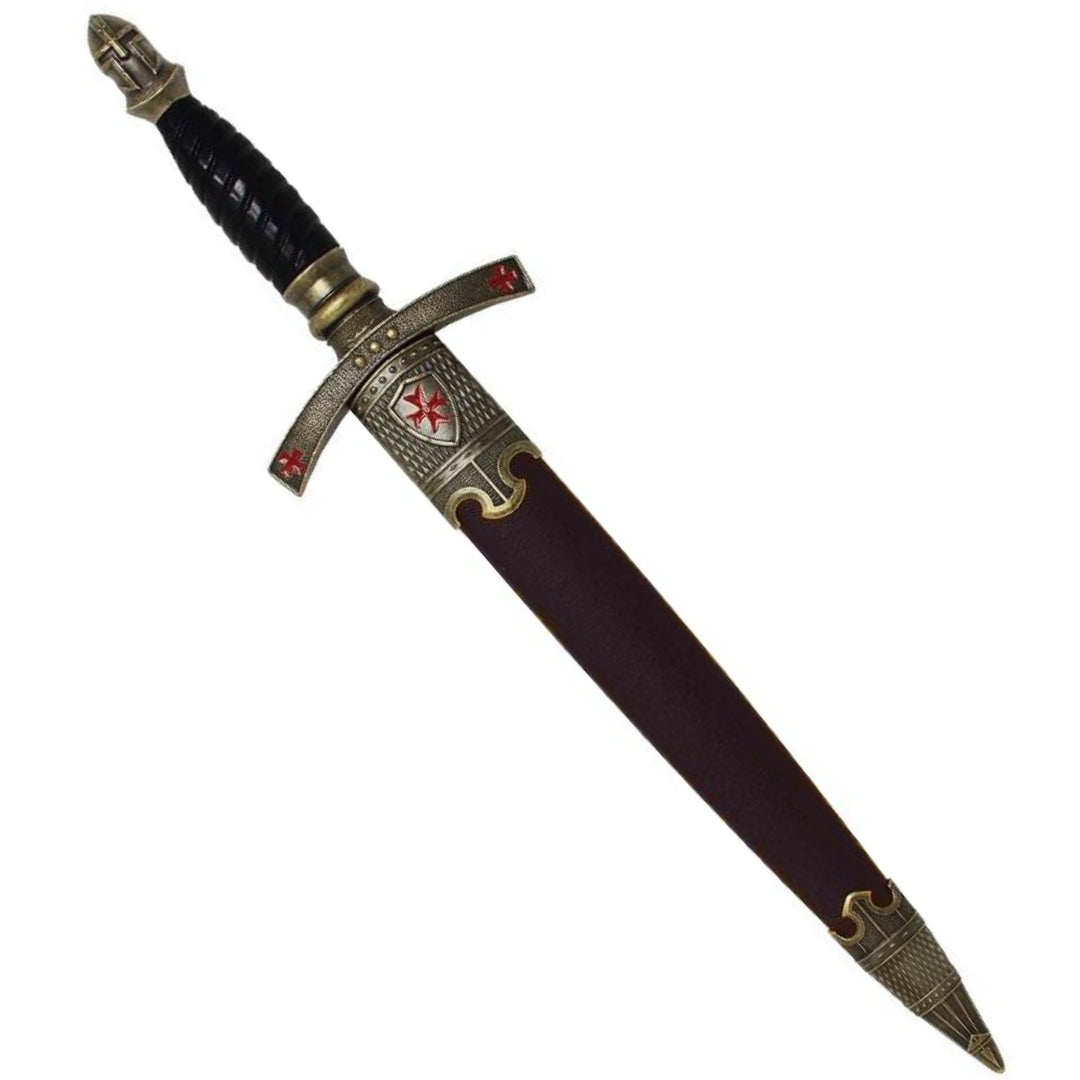 Templer-Dolch in Scheide, dekorativ – Replik – Edelstahl – SW-203
