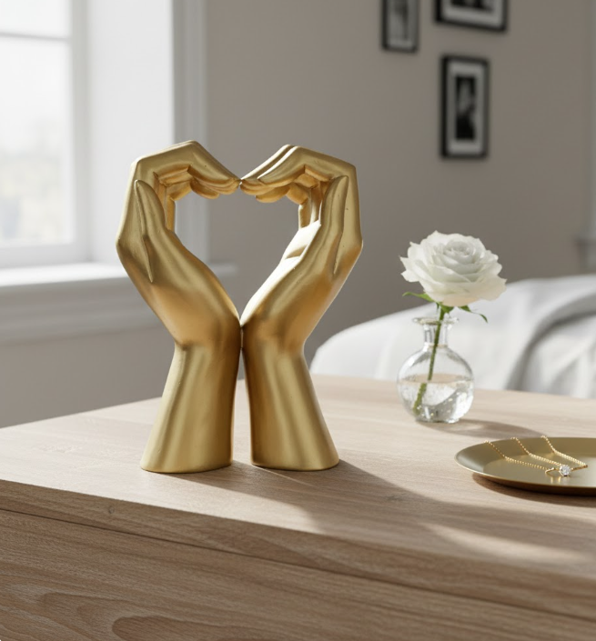 Gold Glamour Decorative Figurine – Heart from Hands 
- 44190FJ
