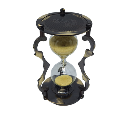 Elegante clessidra decorativa in ottone 5 min - NC2677