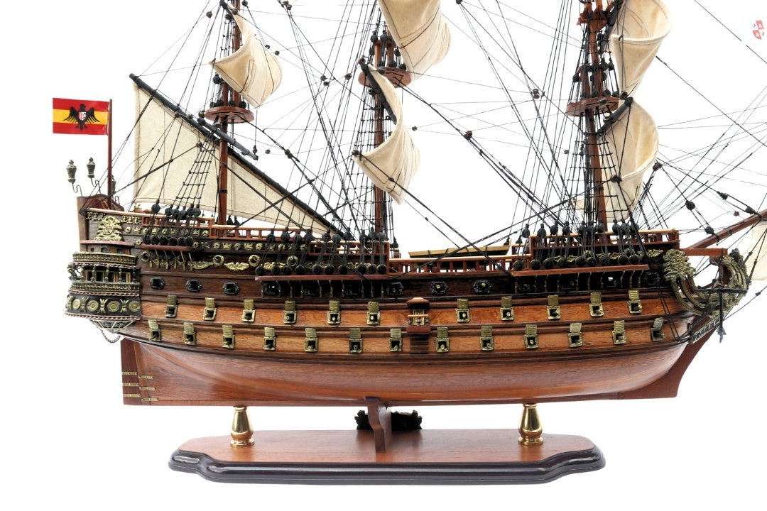 Modello del veliero San Felipe da 80 cm, con possibilità di personalizzazione tramite incisione
