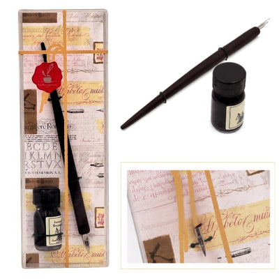 Kalligrafie-Set - Federhalter mit Feder + Tinte – 708