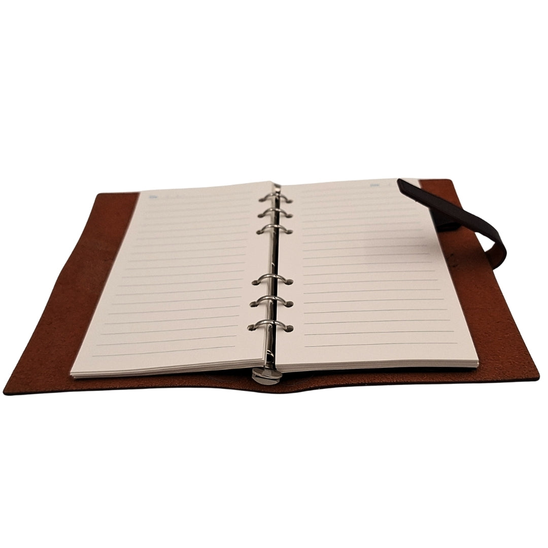 Elegante taccuino in pelle A6 retrò vintage con chiusura – Diario – EE3