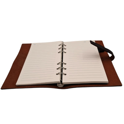 Elegante taccuino in pelle A6 retrò vintage con chiusura – Diario – EE3