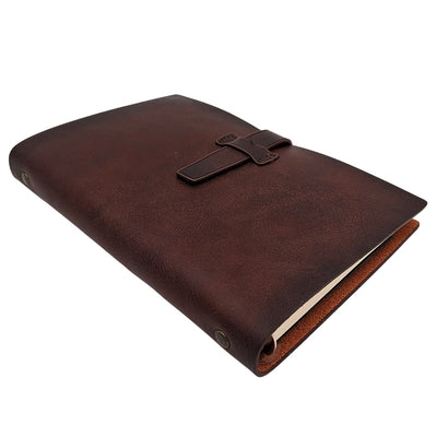 Elegante taccuino in pelle A6 retrò vintage con chiusura – Diario – EE3