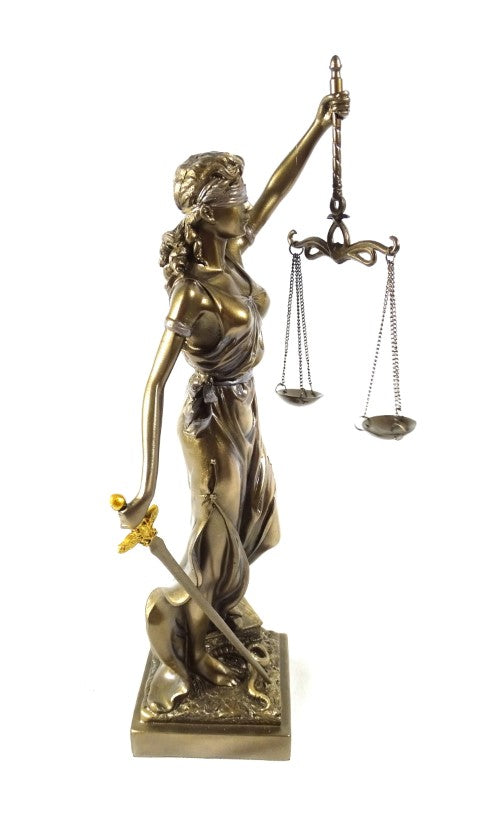 Figurine Thémis 35 cm - Cadeau pour avocat ou juge - MC-90037