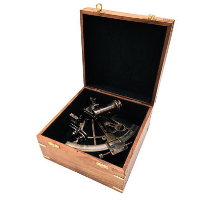 Sestante in ottone in scatola di legno – Replica - NC1517