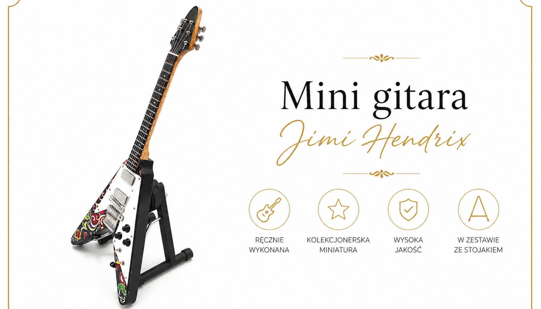 Mini-Gitarre Jimi Hendrix - Psychedelic F. V - MGT-1182