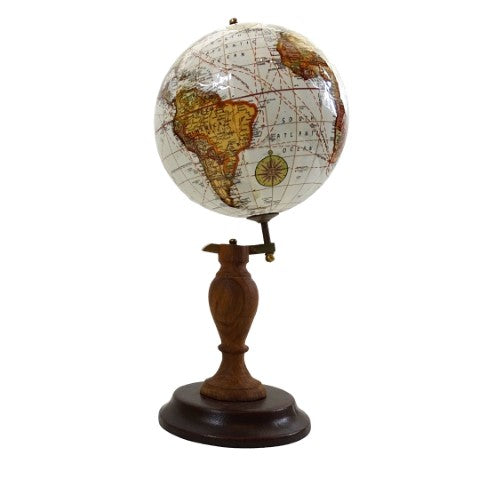 Elegante mappamondo decorativo su base in legno - World GLB-0096B