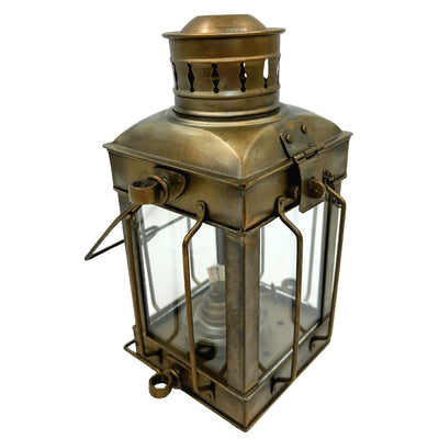 Retro Steel Oil Lamp LT608 in Aged Brass Color with Engraving Option