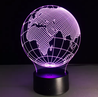 LED-Lampe - Globus - 7 verschiedene Farben - USB - P108