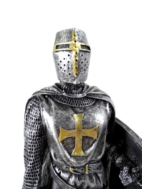 30 cm Crusader Knight Figurine with Engraving