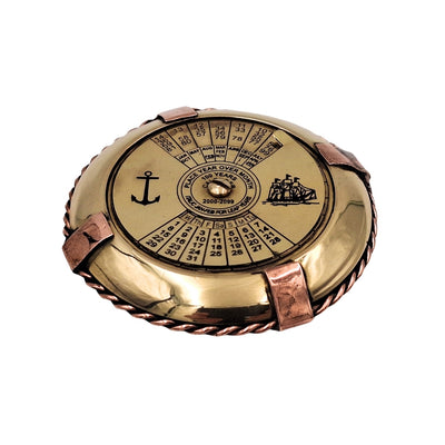 Élégant calendrier nautique en laiton - NI1422