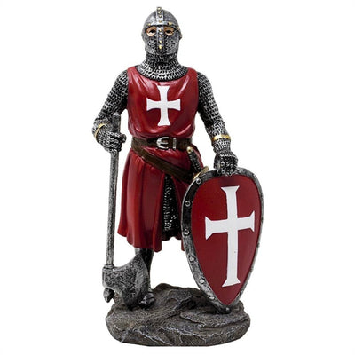 Statuette chevalier croisé 18,5 cm – Polyrésine – MC-23133