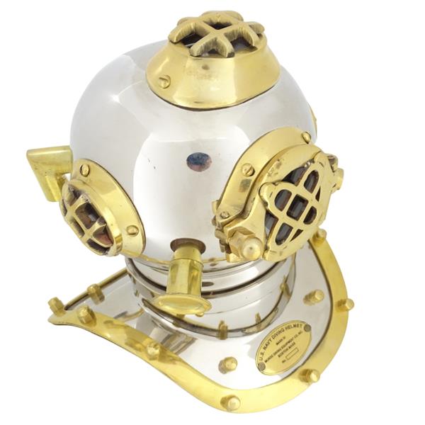 Messing-Taucherhelm US Navy Mark IV – Maritime Dekoration - DH93