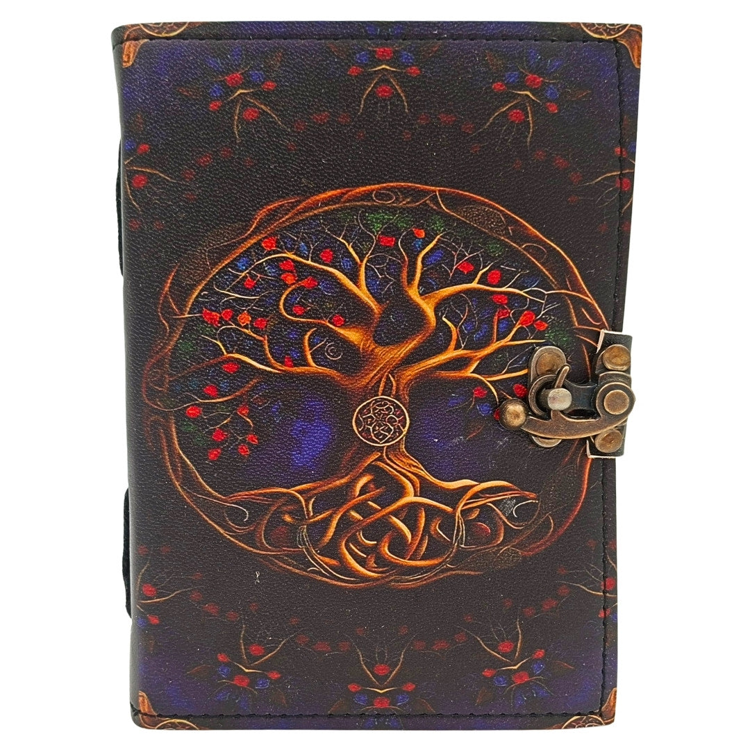 Vintage-Retro-Ledernotizbuch 200 Seiten - Ziegenleder - Baum des Lebens - AH18