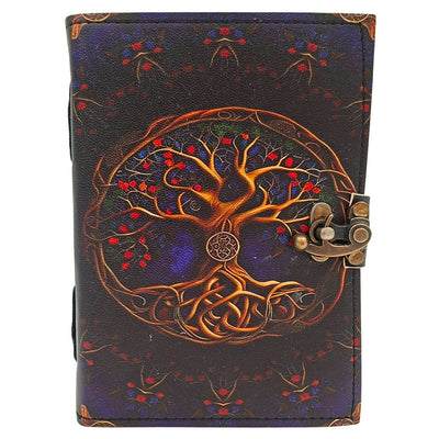 Vintage-Retro-Ledernotizbuch 200 Seiten - Ziegenleder - Baum des Lebens - AH18