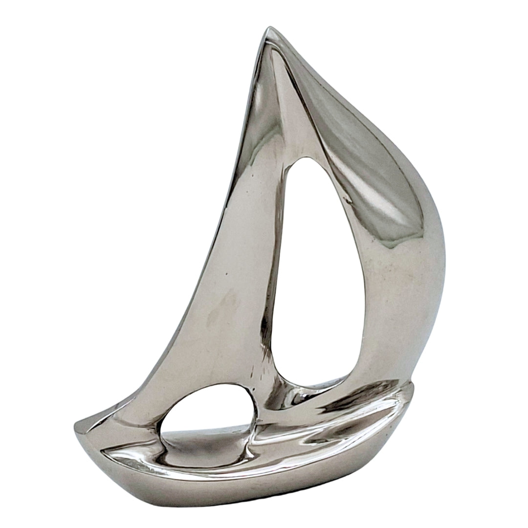 Yacht en aluminium argenté élégant 12,5 cm avec possibilité de gravure