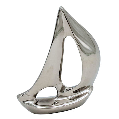 Yacht en aluminium argenté élégant 12,5 cm avec possibilité de gravure