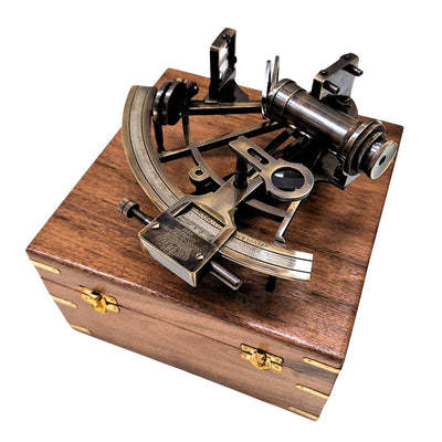 Sestante in ottone in scatola di legno – Replica - NC1517