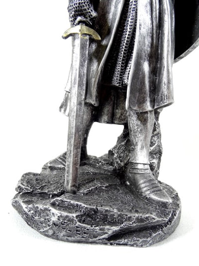 30 cm Crusader Knight Figurine with Engraving