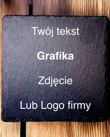 Natural Stone Coaster for Coffee, Tea with Personalized Engraving – Square, Circle, Hexagon, 10 cm