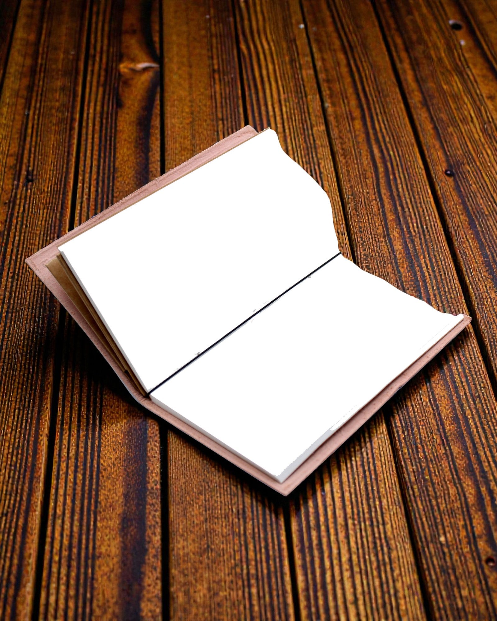 My Bucket List Journal – hand-crafted brown leather notebook 22 × 12 × 1,5 cm, 80 pages