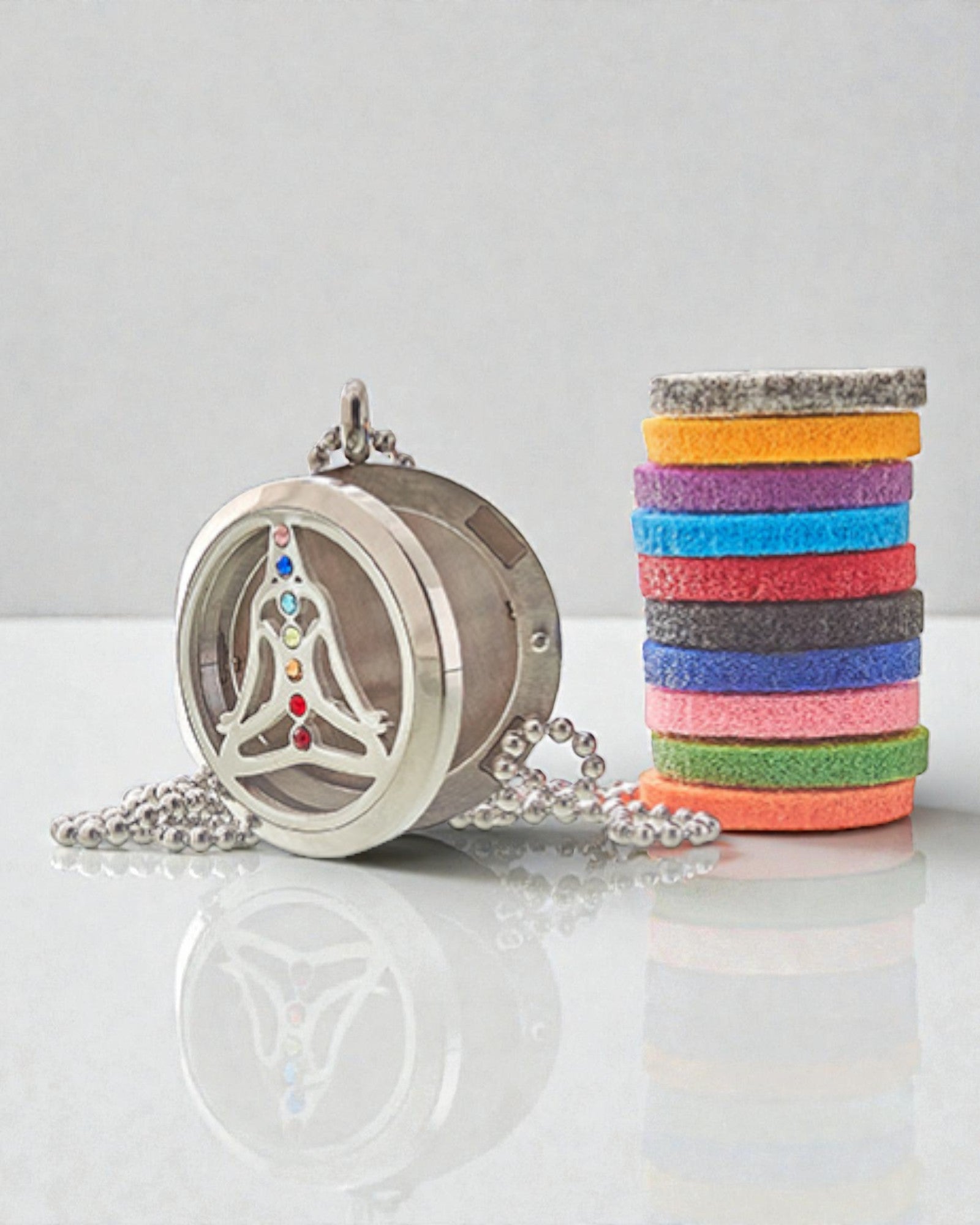 ZenAura – Collana aromaterapica Yoga Chakra 30 mm