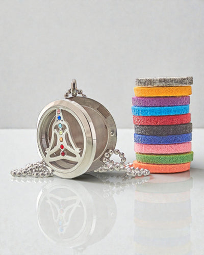 ZenAura – Collana aromaterapica Yoga Chakra 30 mm