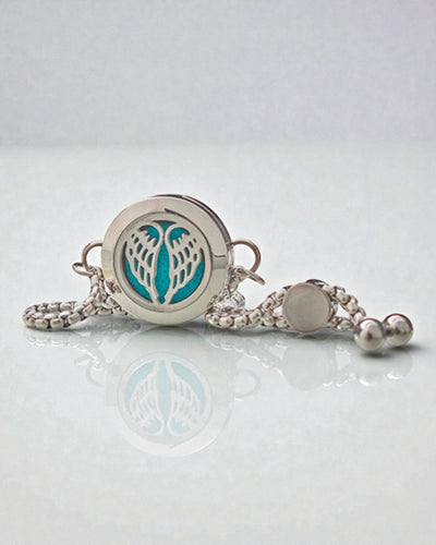 Ali dell’Aurora – Bracciale aromaterapico con ali d’angelo 20 mm