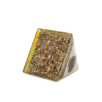 Piramide Orgonite Media con Ametista e Rame 7x6 cm