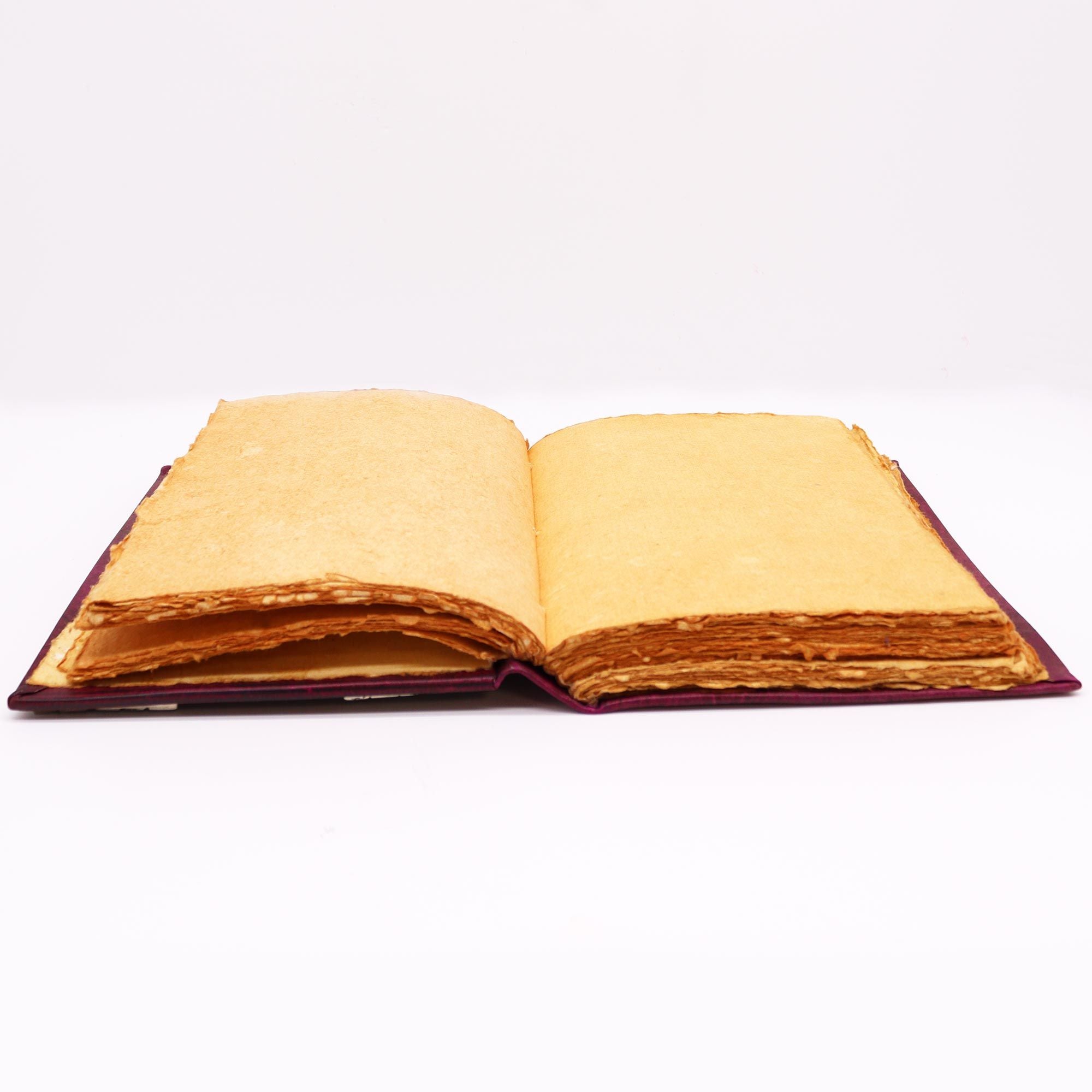 Hefty Red Tan Book with Hamsa Decoration