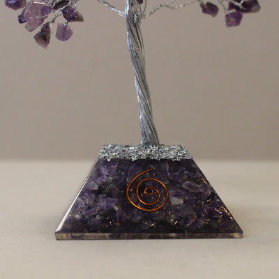 Alberello di ametista con base in orgonite