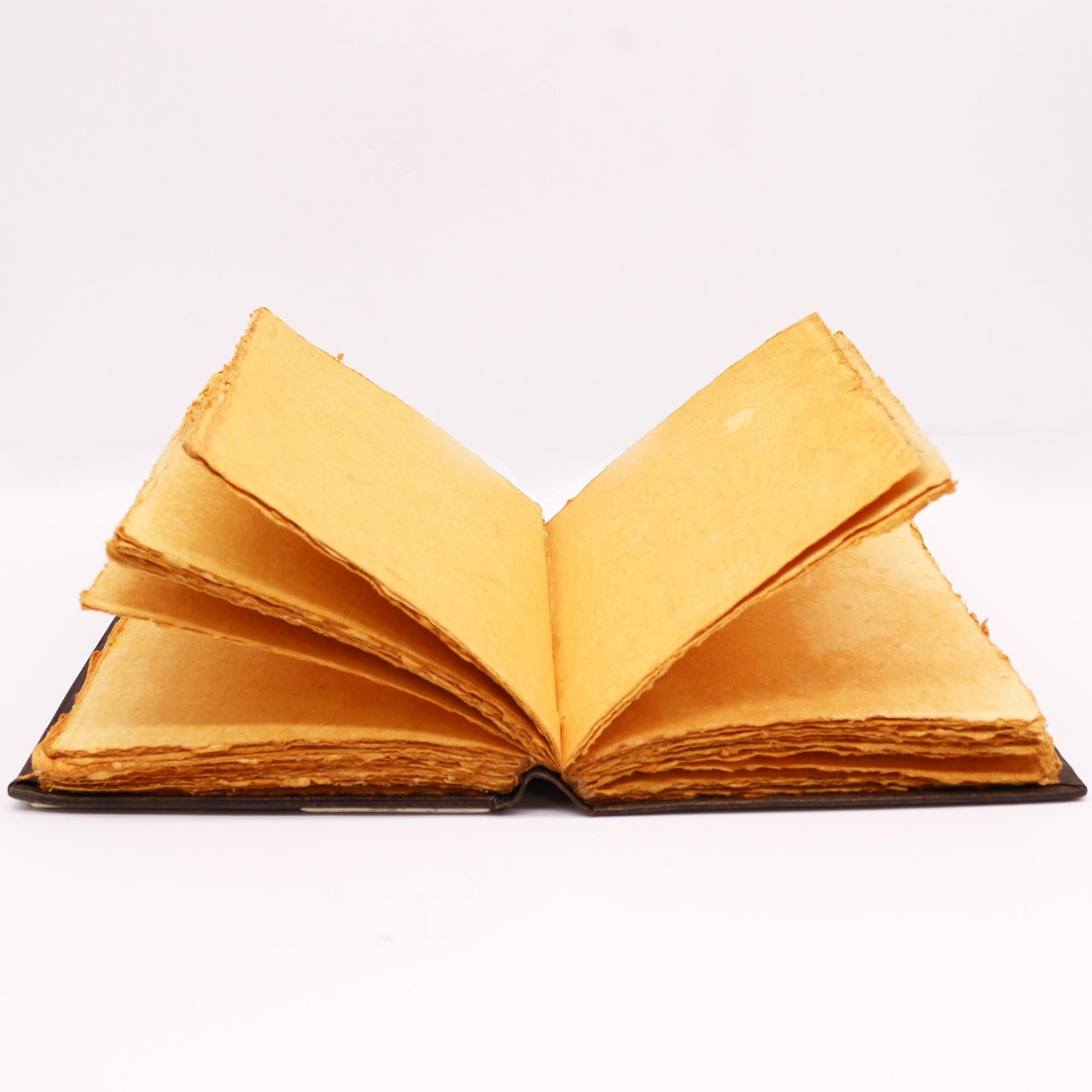 Elegant Hefty Brown Tan Notebook with Zinc Rose Motif