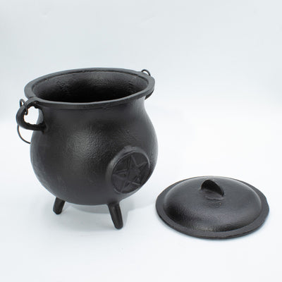 Puissant chaudron en fonte avec pentagramme 23x18 cm, 4500 g