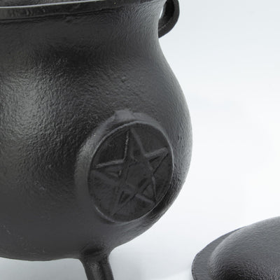 Puissant chaudron en fonte avec pentagramme 23x18 cm, 4500 g