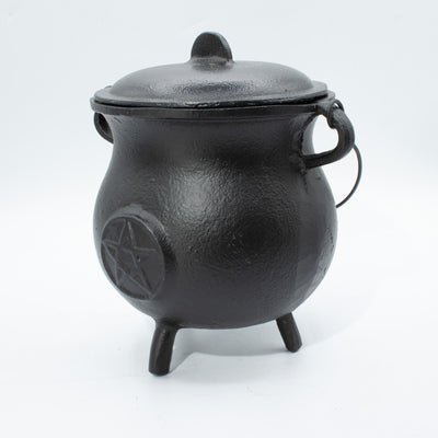 Puissant chaudron en fonte avec pentagramme 23x18 cm, 4500 g