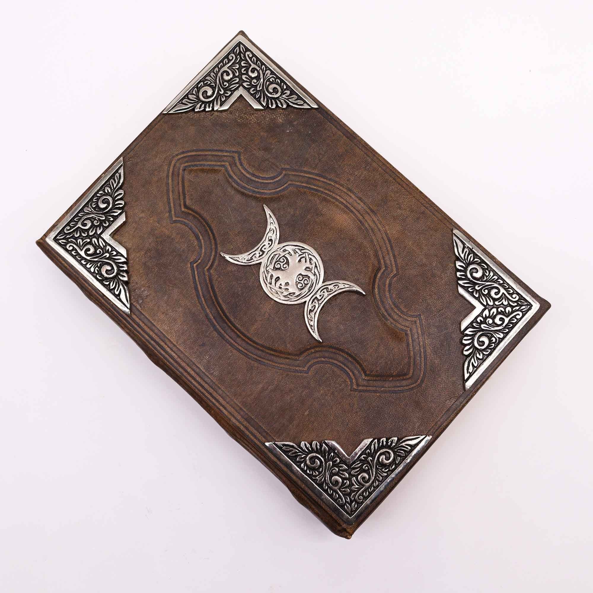 Hefty Brown Tan Notebook with Three-Phase Moon